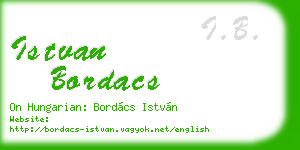 istvan bordacs business card